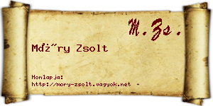 Móry Zsolt névjegykártya